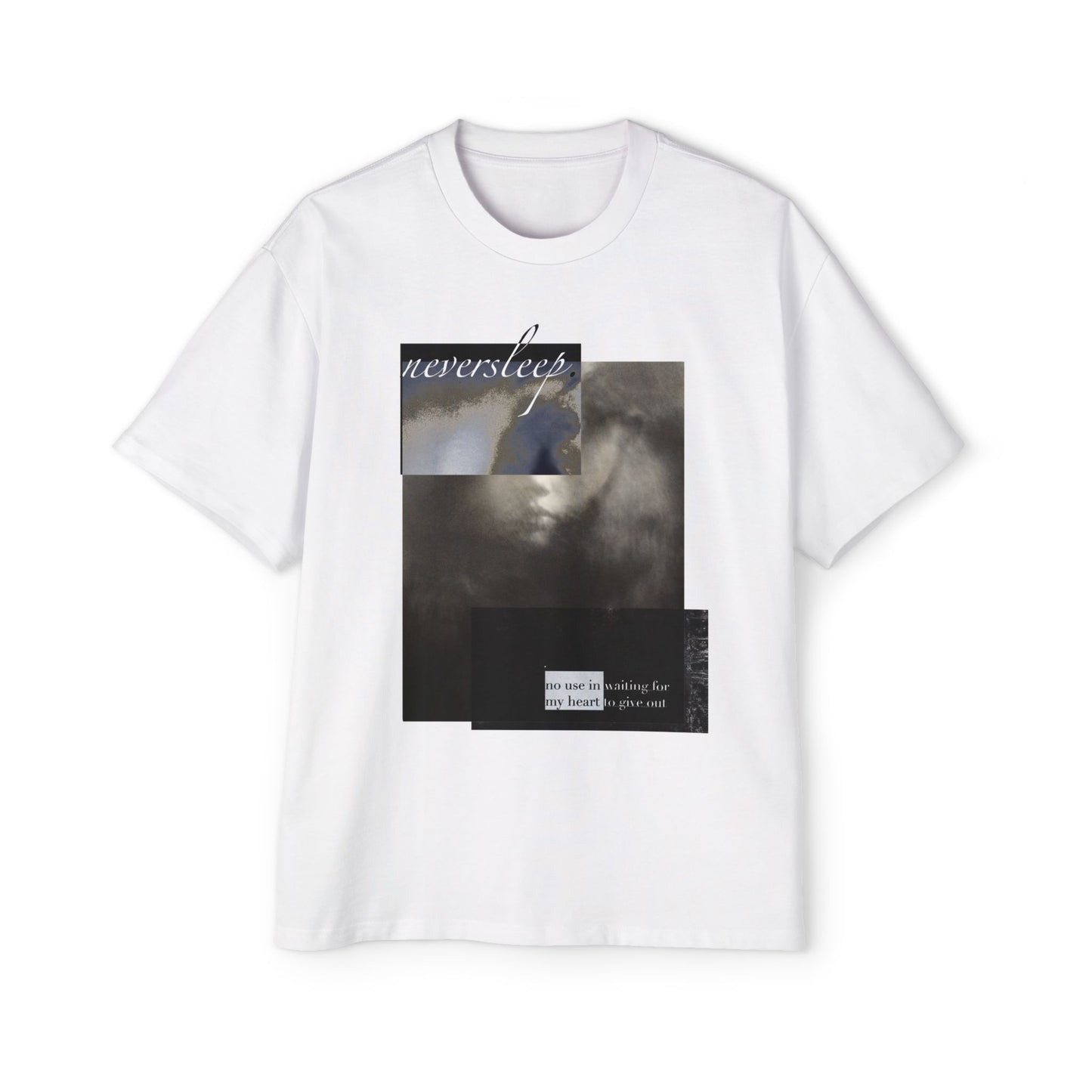 neversleep in a heavy oversized tee at the museum
